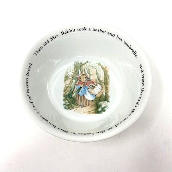 Peter Rabbit by Wedgwood Child Bread Butter Plate and Coupe Cereal Bowl Set - Picture 5 of 9